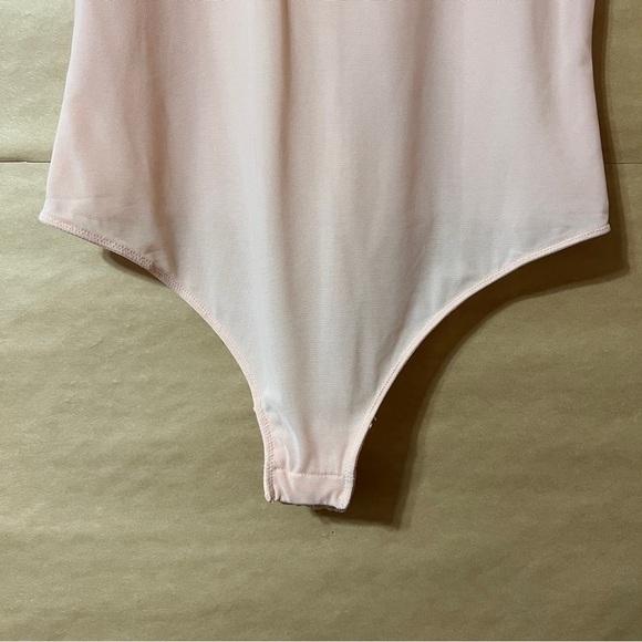 Parade | Luxe Sleeveless Bodysuit Silky Mesh Sheer Seashell Pink Size L - Picture 7 of 13